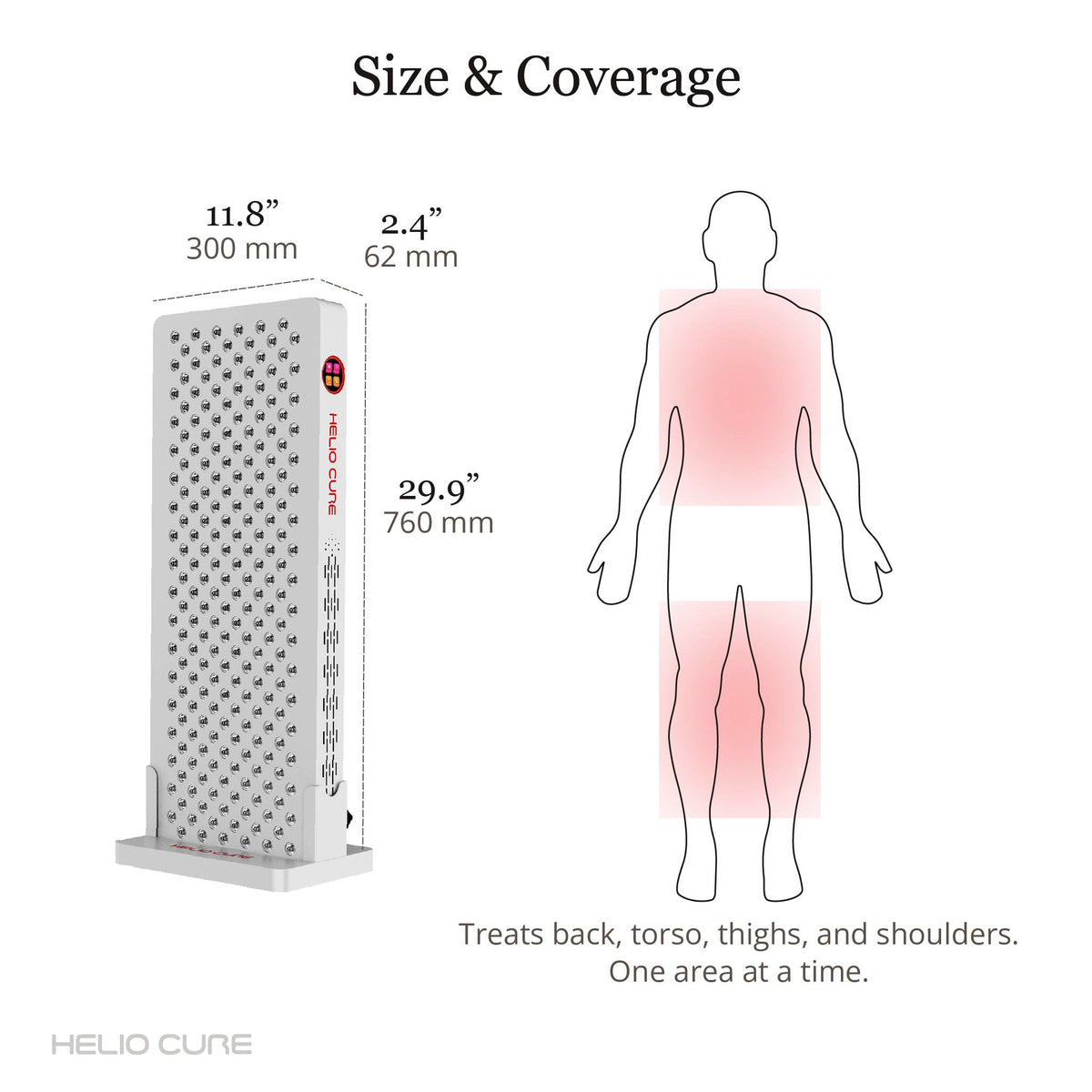 Helio Glow Dimensions and Coverage