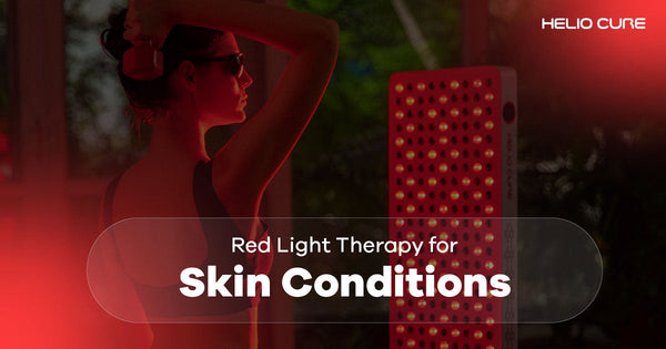 Red light therapy for skin conditions