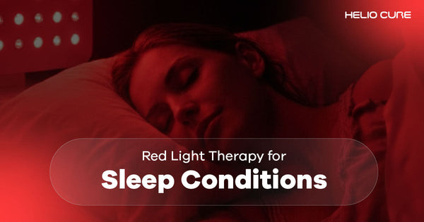 Red light therapy for sleep conditions